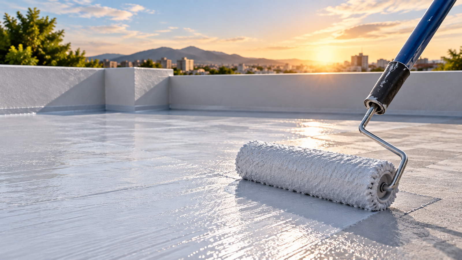 Aplicación de PERMI ROOFTOP con rodillo